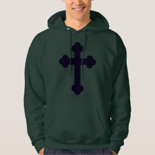 Old purple christian cross hoodie