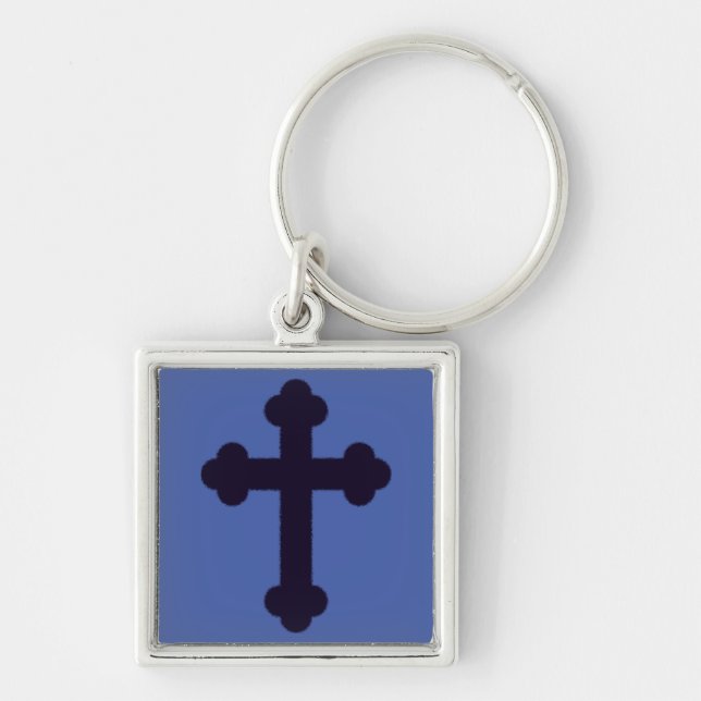 Old purple christian cross key ring (Front)