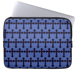 Old purple christian cross laptop sleeve