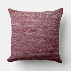 Old Purple Look Leather Cushion