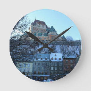Old Quebec City, Quebec, Canada Round Clock