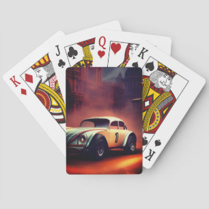 Old Race Car Art Playing Cards