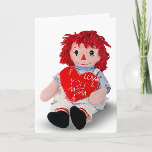 Old Rag Doll Birthday Card