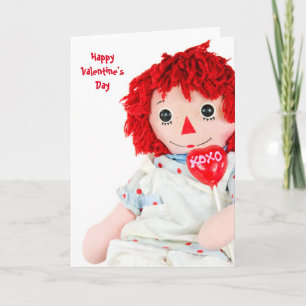 Old Rag Doll Valentine Holiday Card
