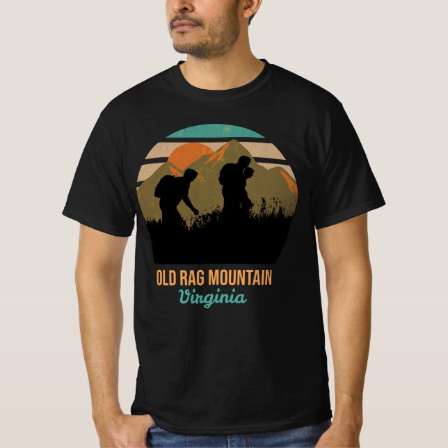 Old Rag Mountain Outdoors Hiking Trail Virginia T-Shirt (Front)