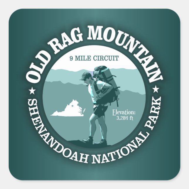 Old Rag Mountain (rd) Square Sticker (Front)