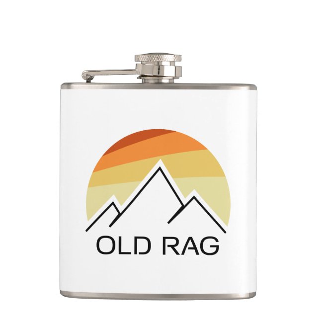 Old Rag Mountain Retro Hip Flask (Front)