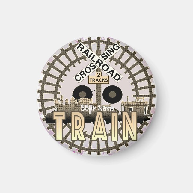 Old Railroad Train  Magnet (Front)