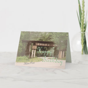 Old Railroad Trestle Birthday-customise Card