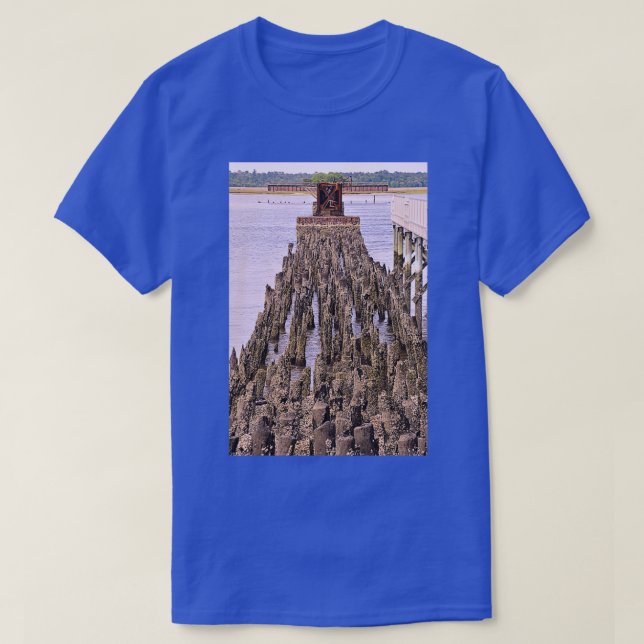 Old Railroad Trestle Pilings 1 T-Shirt (Design Front)