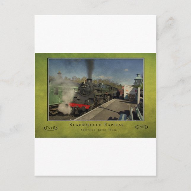 Old Railway Poster Postcard (Front)