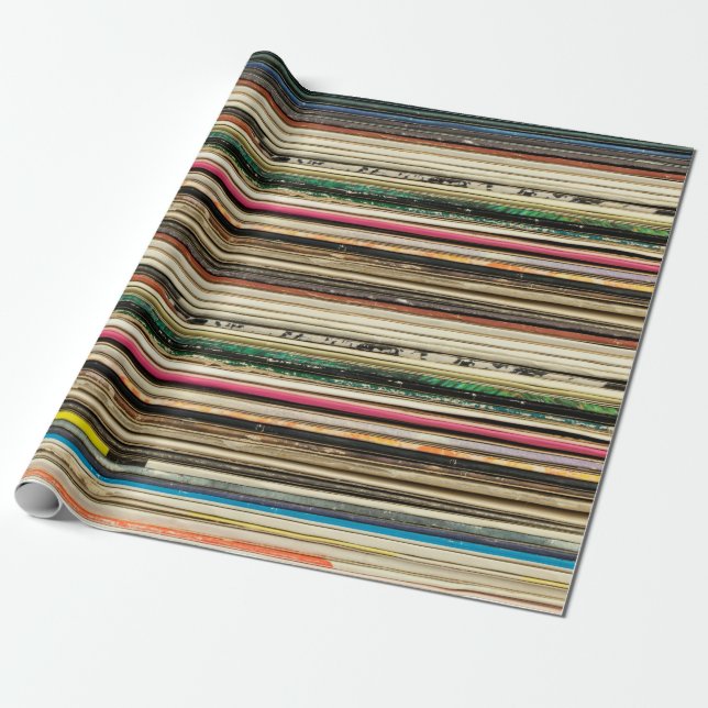 Old record carton covers stacked in pilerecord, vi wrapping paper (Unrolled)