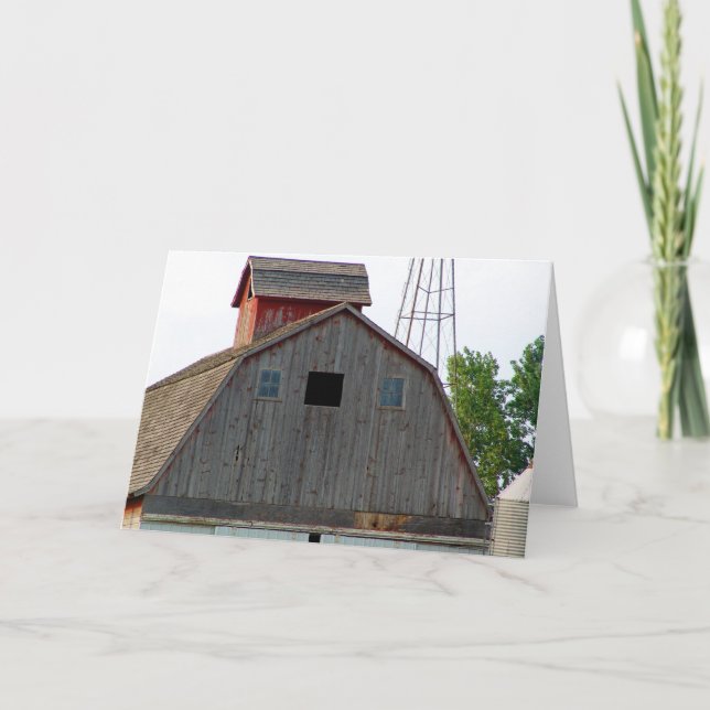 Old Red Barn Farming Note Cards (Front)