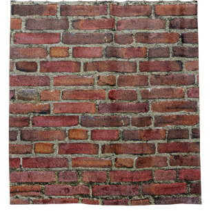 Old Red Brick Wall Shower Curtain