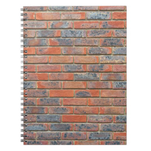 Old red brick wall texture notebook