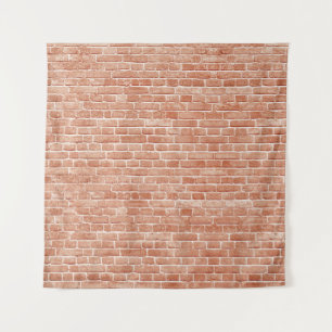 Old red brick wall texture. tapestry