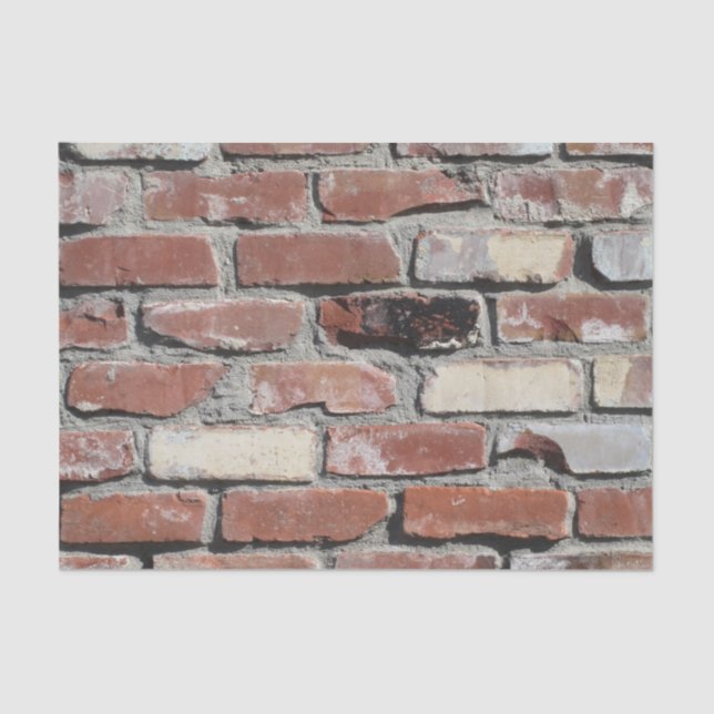 Old red brick wall tissue paper (Front)