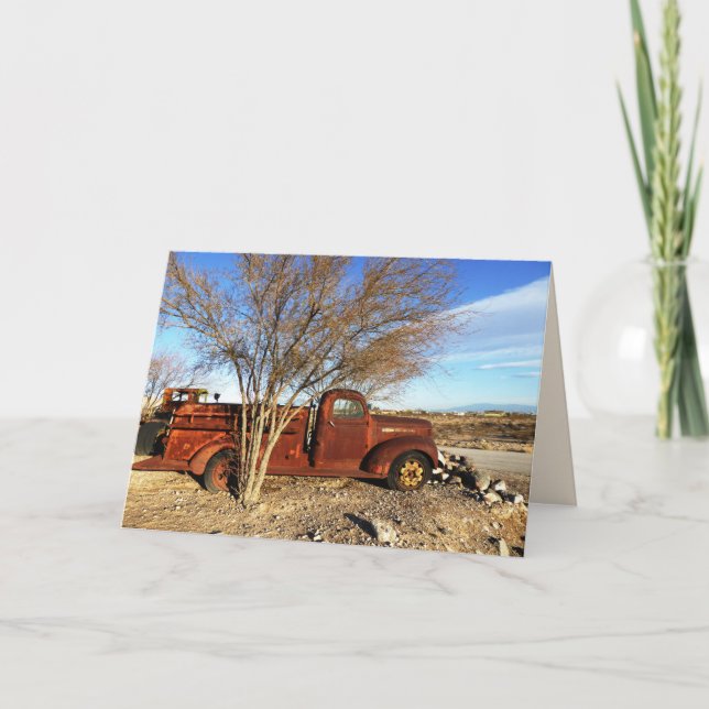 Old Red Fire Truck, Henderson Nevada Blank Inside Card (Front)