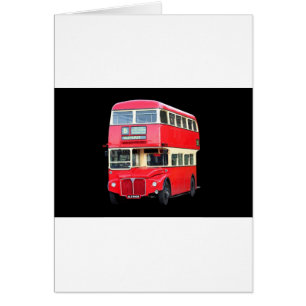 Old red London bus from around 1950