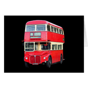 Old red London bus from around 1950