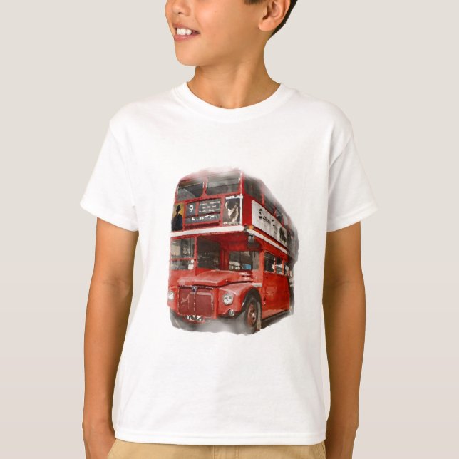 Old Red London Bus T-Shirt (Front)