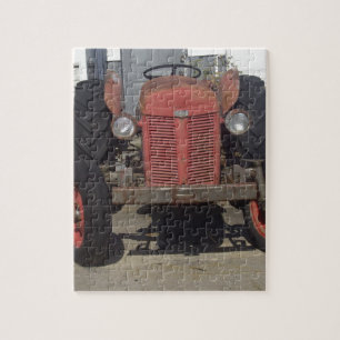Old Red Tractor Jigsaw Puzzle