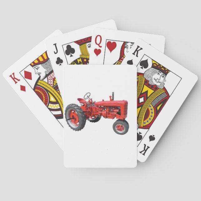 Old Red Tractor Playing Cards (Back)