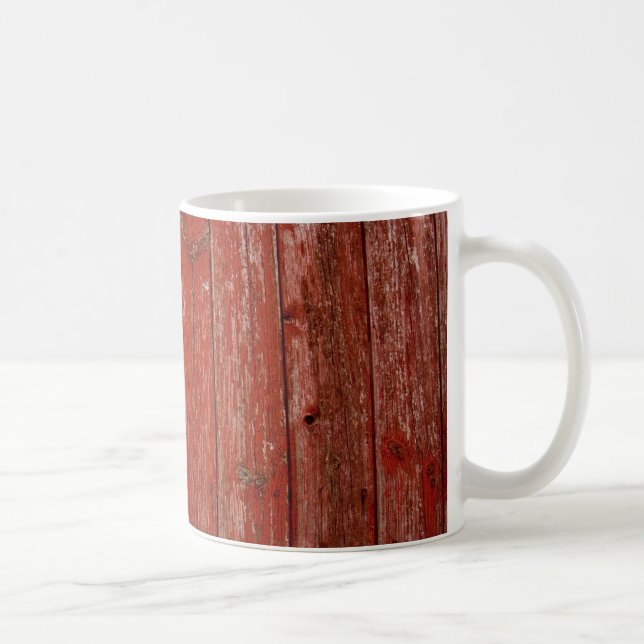Old red wood coffee mug (Right)