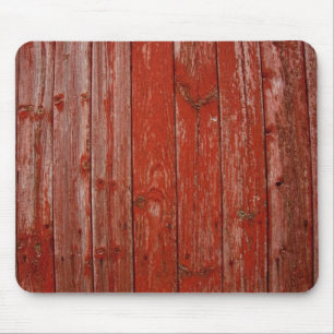 Old red wood mouse pad