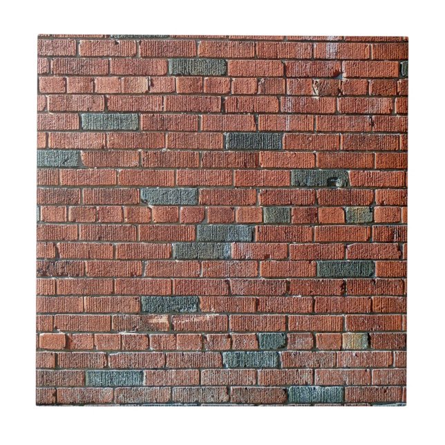 Old Reddish/Brownish Brick Wall Ceramic Tile (Front)