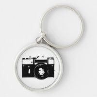 Old retro monochrome SLR camera