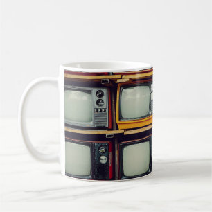 Old Retro Television Blank Screen Coffee Mug