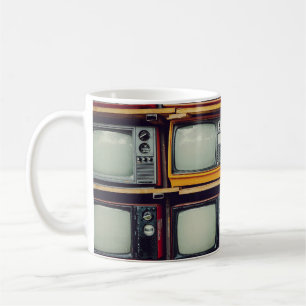 Old Retro Television Blank Screen Coffee Mug