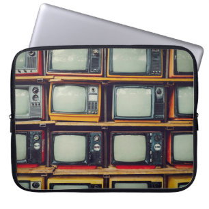 Old Retro Television Blank Screen Laptop Sleeve