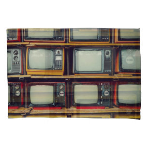 Old Retro Television Blank Screen Pillowcase