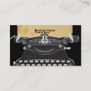 Old Retro TypeWriter Machine Business Card