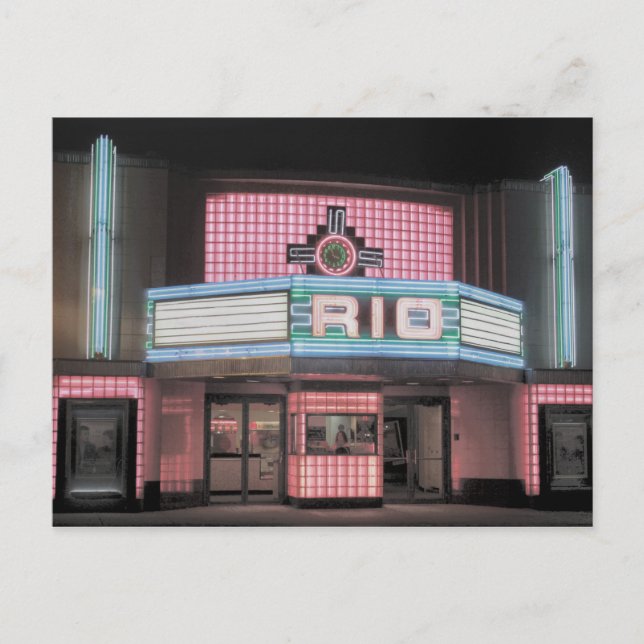 Old Rio Theatre Postcard (Front)