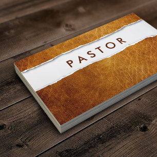 Old Ripped Paper Pastor Business Card