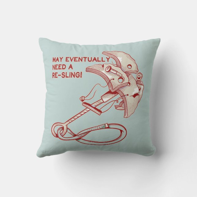 Old Rock climbing cam funny  Cushion (Back)