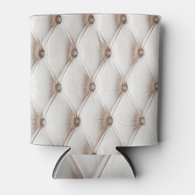 Old rose: classic leather texture. can cooler (Front)