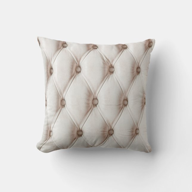 Old rose: classic leather texture. cushion (Front)