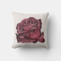 Old Rose Flower Pillow