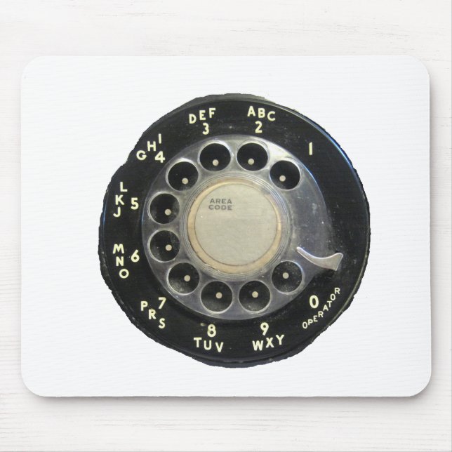 Old Rotary Phone Dial Mouse Pad (Front)