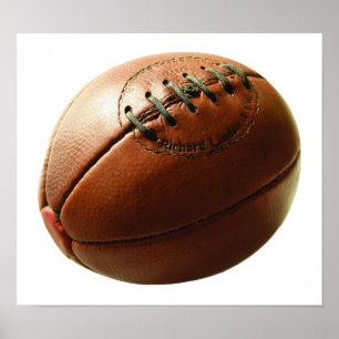 Old Rugby Ball Print