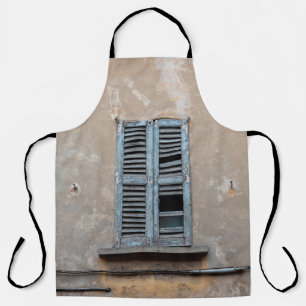 Old ruined wooden window of old houseancient,antiq apron
