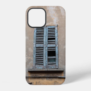 Old ruined wooden window of old houseancient,antiq iPhone 12 case