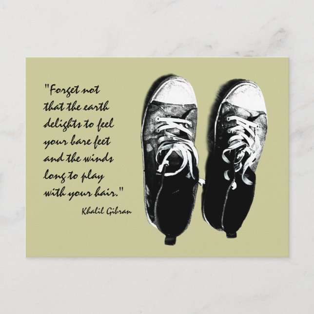 old running shoes postcard (Front)