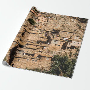 Old rural traditional local village in Morocco. Tr Wrapping Paper