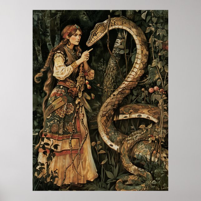 Old Russian Art by Viktor Vasnetsov Slavic God Pos Poster (Front)