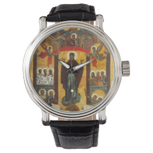 Old Russian icon The Intercession Watch